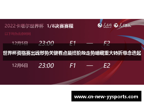 世界杯资格赛出线形势关键看点最终阶段走势暗藏重大转折悬念迭起